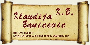 Klaudija Banićević vizit kartica